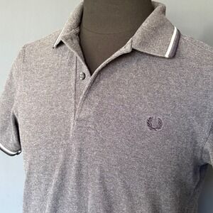 Fred Perry Polo Shirt | Size Small | Dark Gray 100% Cotton Twin Tipped